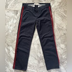 Converse Navy One Star John Varvatos 1908 Red Black Leg Stripe Pants 8